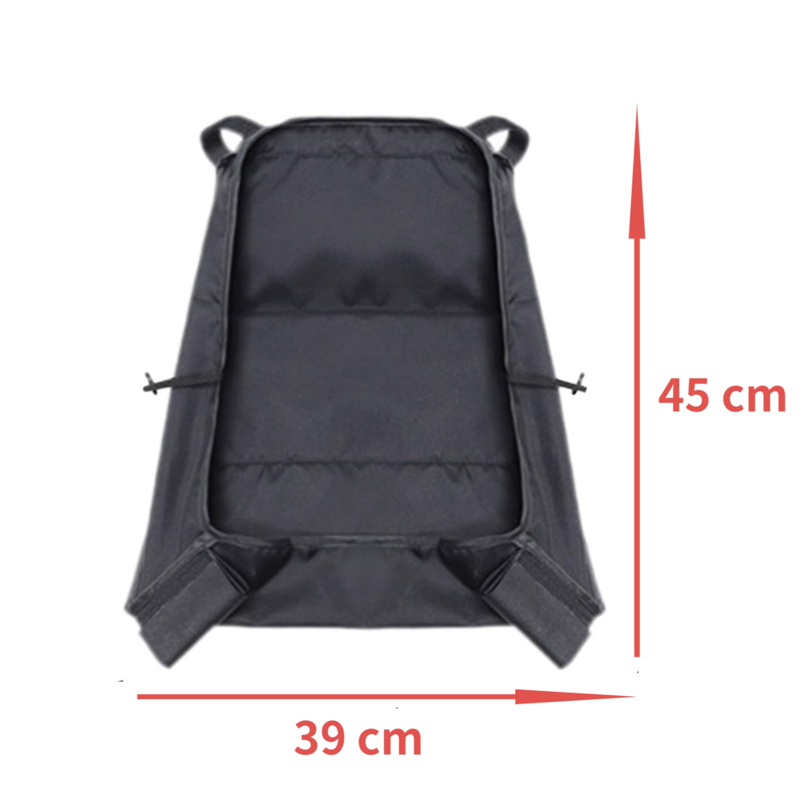 Milageto Unterer Korb für Kinderwagen, Kinderwagenkorb, tragbare Hänge-Organizer-Tasche, Netzzubehör-Organizer für Einkaufsreisen, Reisen, Camping, Schwarz