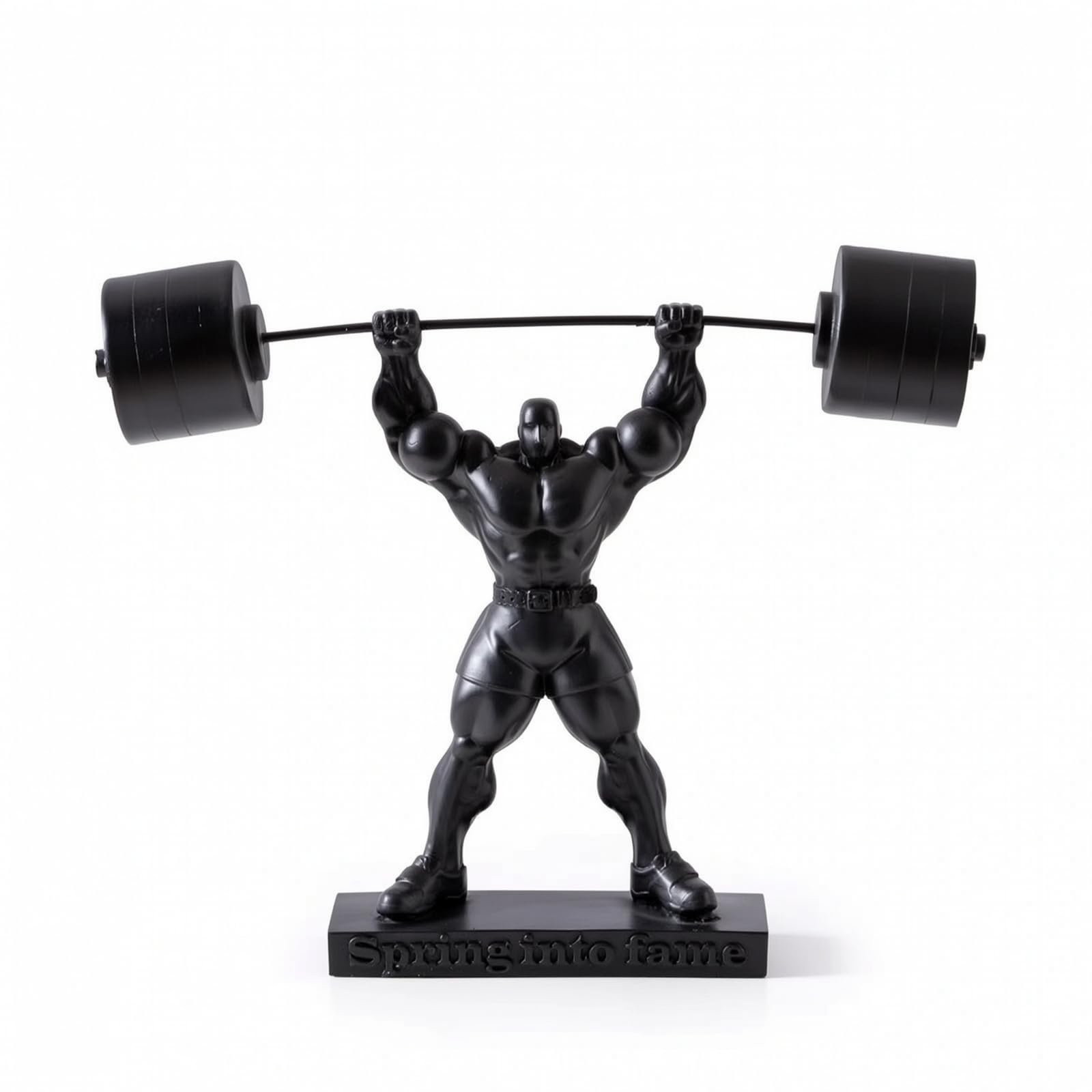 F Fityle Estatua Resina con Acabado Dorado Bronce Escultura Hombre Atlético con Esfera corativa Pieza Exhibición Resistente Base Redonda Acuado para Recepción, Negro, Style to 4