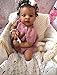 Zero Pam Black Reborn Baby Girl Dolls 19 Inch Full Body Silicone Reborn Baby Black Newborn Dolls Lifelike African American Doll Realistic Anatomically Correct Baby Doll