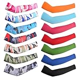 DXGSHSA 14 Pairs Arm Sleeves for Kids Basketball Baseball Youth Outdoor Sports UV Sun Protection Cooling Arm...