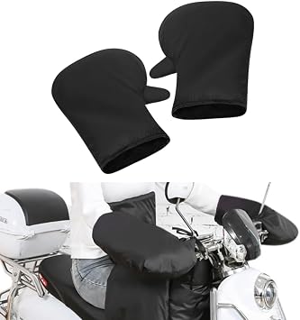 Universal Motorcycle Handlebar Gloves ATV/Snowmobile/Scooter Handle Grip Gauntlets Gloves Wind/Snow/Water Proof Outdoor Cycling Hand Warmer Mitten Winter Plush Warmer Rider Gloves for Cold Weather