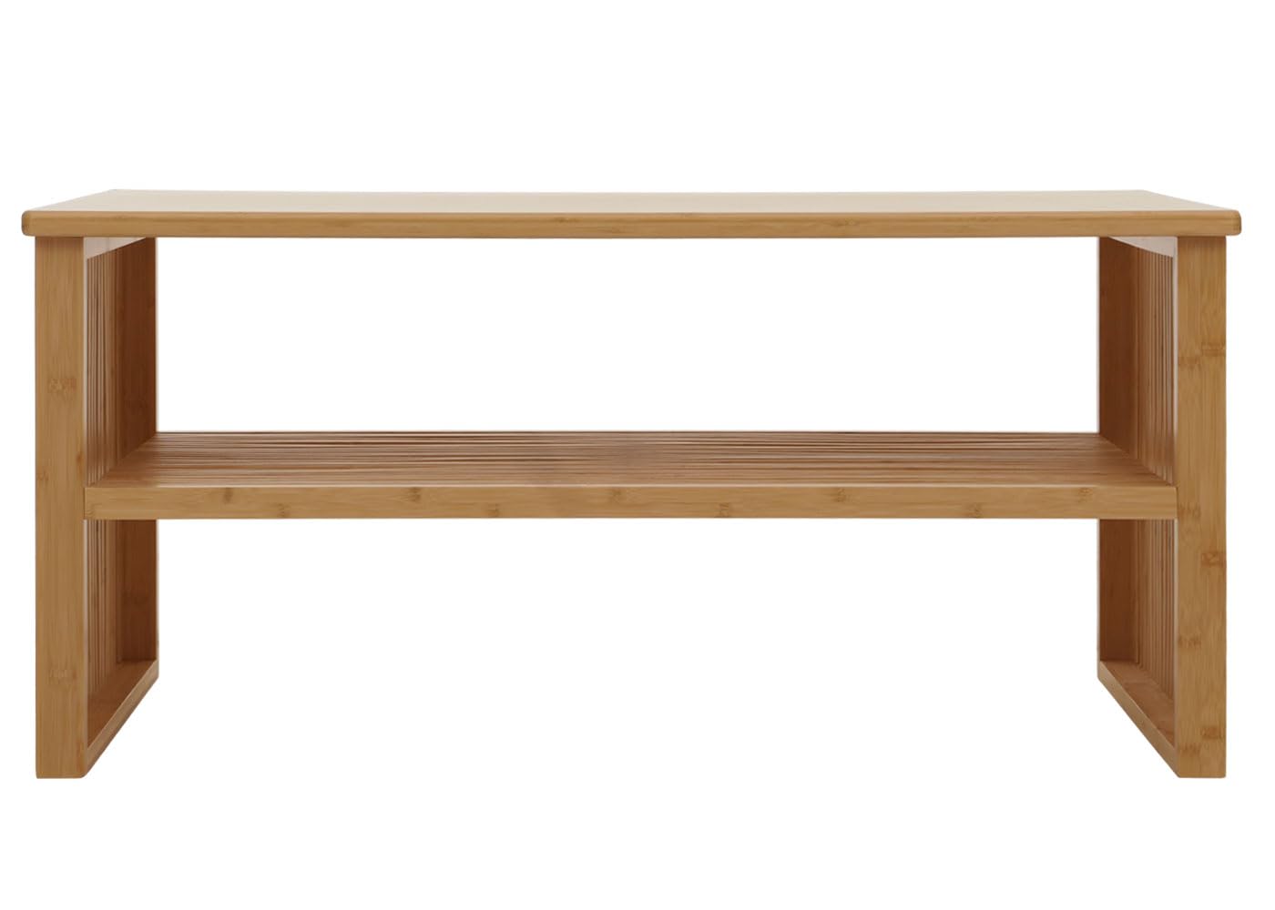 Mendler Bambus Couchtisch HWC-N80 Ablagefach 46x97x55cm | Wohnzimmertisch, Tisch, Sofatisch, Beistelltisch, FSC®-Zertifiziert