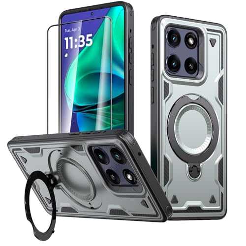 Coque Motorola Moto G Stylus 5G 2025 avec anneau support gris