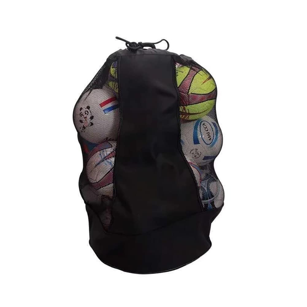 Likense Mesh Soccer Ball Bag, Extra Large Football Shoulder Bag Drastring Bag Net Ball Carrying Storage Sack for Football Basketball Volleyball, Can Hold 15 Balls