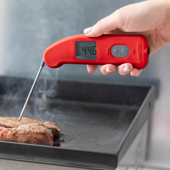 Thermomètre Infrarouge avec Sonde Dépliable Thermapen® – Thermomètre Alimentaire Professionnel 2-en-1 (Sans Contact + Sonde), Haute Précision, Émissivité Réglable, Certificat d’Étalonnage