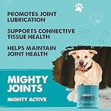 Mighty Paw Waggables Joint Support Supplement for Dogs (Made in USA) | Glucosamine for Dogs Hip and Joint Supplement. Vet Formulated Pet Mobility, Chondriotin & MSM Pet Chews (120 Ct)