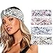 Produktbild Bohend Boho Breit Stirnbänder Sport Kopfbedeckungen Dehnbar Haarbänder Criss Cross Ausgeführte Yoga Stirnband 4 Packung Baumwolle Kopf Bands Für Frauen Und Mädchen