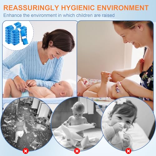 Windeleimer Nachfüllkassetten, 12 Stück Verdickte Geruchsdichte Wickeleimer Nachfüllfolie, Nachfüllkassetten Windeleimer Kompatibel mit Tommee Tippee, Angelcare, LitterLocker, Spross