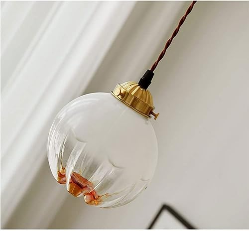 Miniatura 5 de Genérico Araña moderna, LED Modern Chandelier Lamp Japanese-Style Spherical Gradient Glass Medieval Retro Flower Bud Branch-Shaped Living Room Study