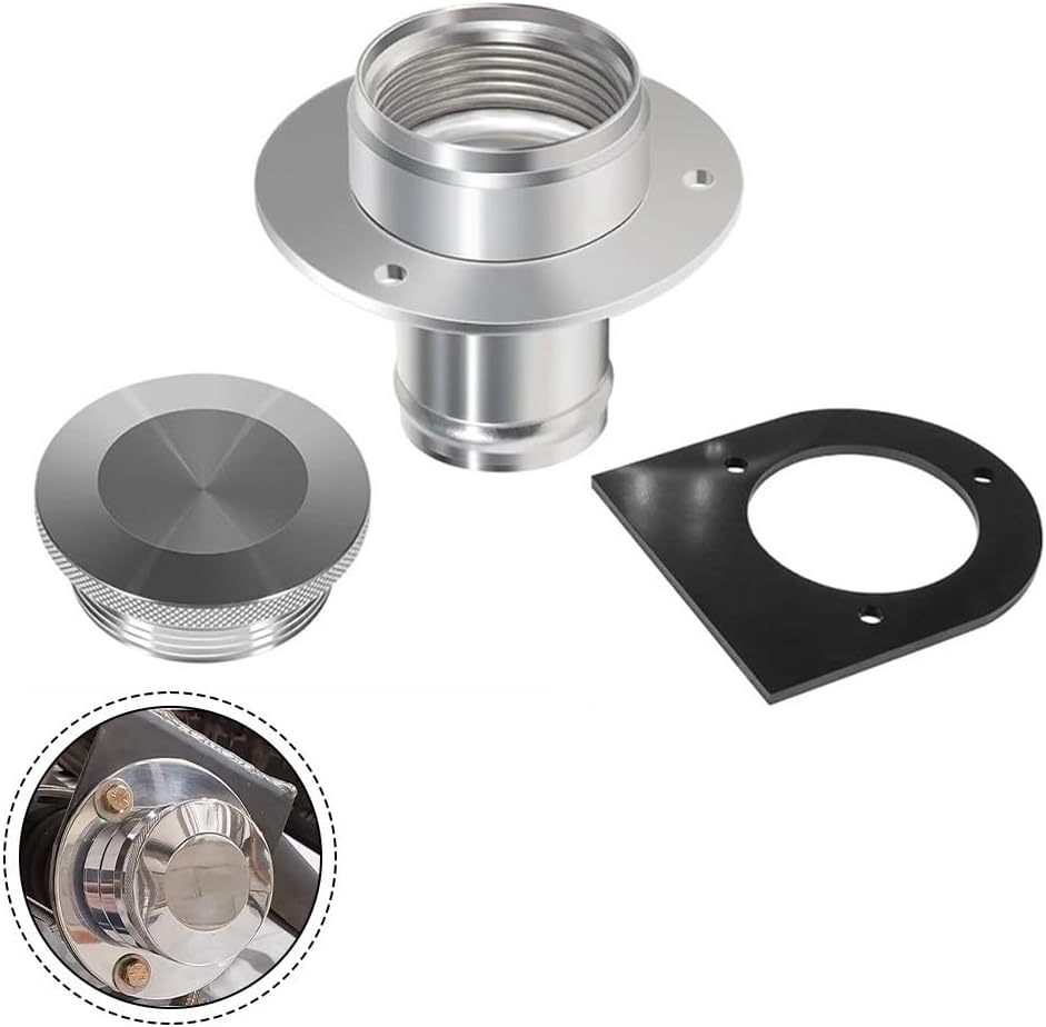 OEM 172530 Aluminum Fuel Tank Filler Neck Replacement with Gas Cap and Steel WeldOn Bracket For Vehicle 2 Fuel Filler Neck Hose