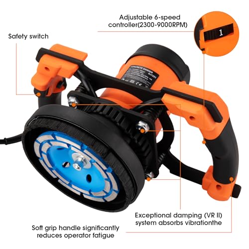 Igooo GJ1251 5 Inch Low-Vibration Concrete Surfacing Renovation Sander thumb #7