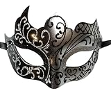 Kayso A Unique Venetian Black and Gray Popular Design Venetian Masquerade Masks NEW