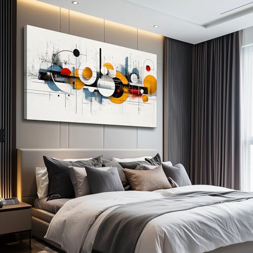 FUHAIHUA Large Wall Decor For Living Room Canvas Wall Art For Office Wall Decorations For Bedroom Abstract Line Pictures Artwork Room Home Decor 24x48 In