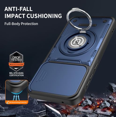 Coque robuste Galaxy A35 finitions premium avec béquille bleue - 3