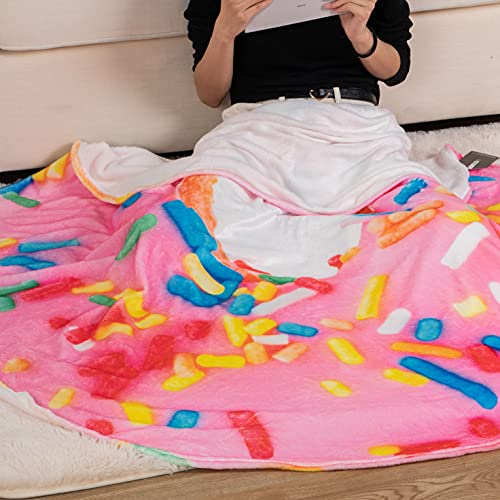 Save 23% on BATTILO HOME 71-Inch Pink Donut Blanket - Image 5