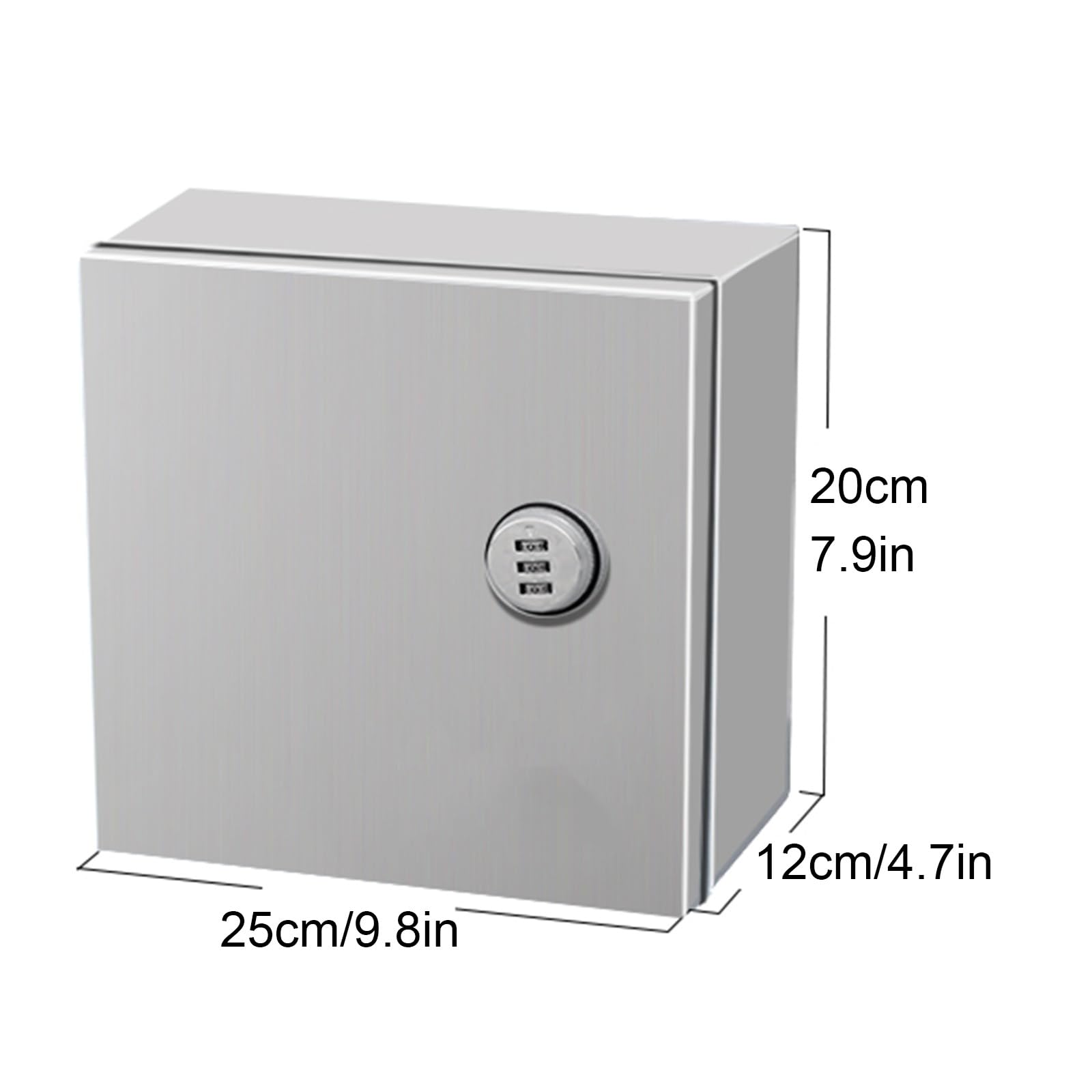 Scatola Elettrica Resistente Alle Intemperie for Esterni, Scatola Di Giunzione Elettrica In Acciaio Inossidabile, con Blocco Di Sicurezza(25x12x20cm/9.8x4.7x7.9in)
