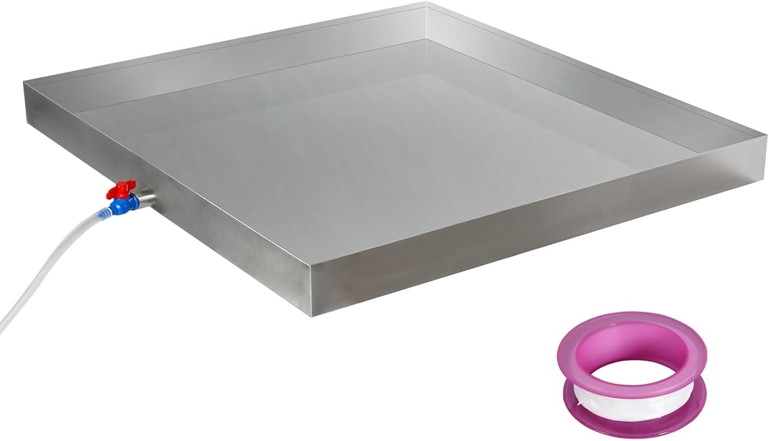 27" x 25" Stainless Steel Washer and Dryer Drain Pan