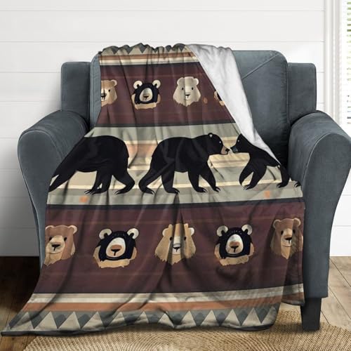Couverture en flanelle ours premium, plaid en peluche de canapé - 5