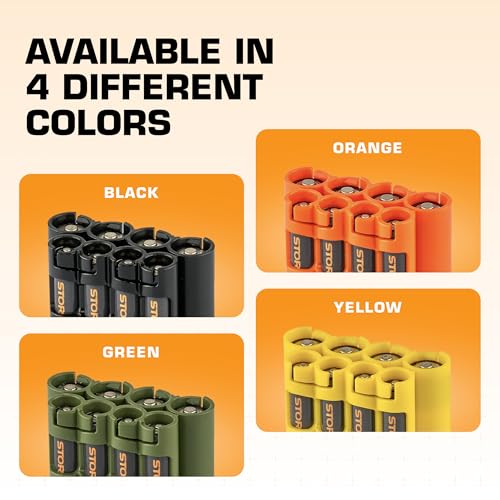 Storacell AA + AAA Combo Battery Storage Caddy and Dispenser (Pack of 2), Military Green, Holds 4 AA + 4 AAA Batteries (Not Included), Durable & Compact, The Original Battery Caddy, Made in USA - Image 6