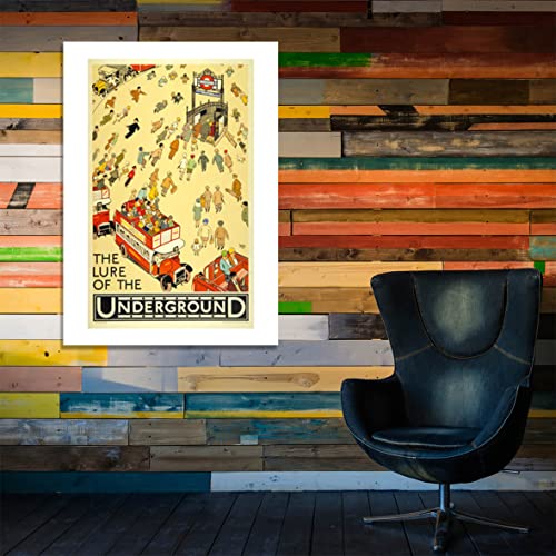 Affiche de voyage Underground encadrée format moyen poster mural Archival Mat - 6