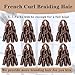 French Curl Braiding Hair 12Inch 8Packs French Curl Crochet Braids Short Curly Crochet Hair Bouncy Synthetic knotless Braiding Extensions(33#, 12inch)