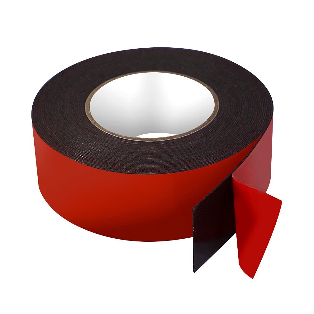 Nastro Doppia Faccia Permanente Nastro Biadesivo In Schiuma Nero - 10 Metri, Permanente E Super Resistente Silicone Bianco Antimuffa - Foto 8