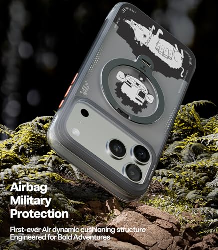 Image of TORRAS X GAWX Q3 Air Limited Edition Case for iPhone 17 Pro 6.3 inch, Stronger Magnetic Stand, Fit for MagSafe, Heavy-Duty Protection for iPhone 17 Pro Phone Case, Camera Control, Dawnbreak Guard