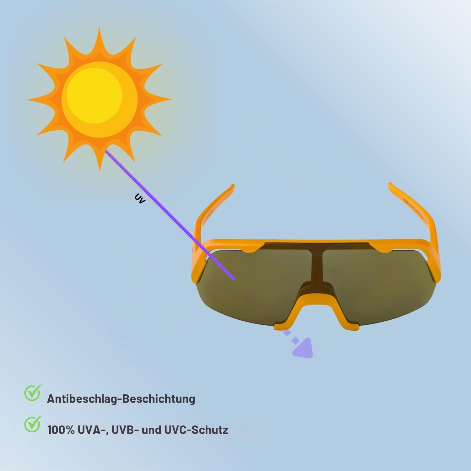 ALPINA ROCKET YOUTH Q-LITE - Verspiegelte, Kontrastverstärkende & Beschlagfreie Sport- & Fahrradbrille Mit 100% UV-Schutz Für Kinder