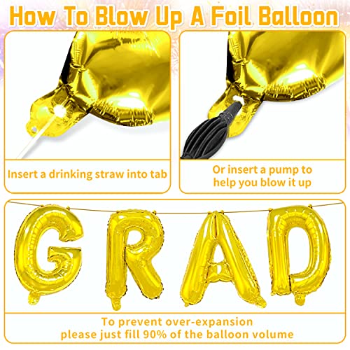 Linaye 16 Pieces Graduation Foil Balloons Large Graduation Congrats Grad Mylar Balloons Class Of 2023 Congratulations Balloons Graduation Decorations Decor Party Supplies 2023 Graduation Balloons #TOP6