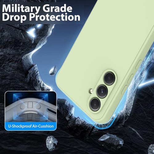 Image of LIRAMARK Liquid Silicone Soft Back Cover Case for Samsung Galaxy S26 5G| Soft Micro-Fibre Lining Inside | Camera Protection Bump (Green)