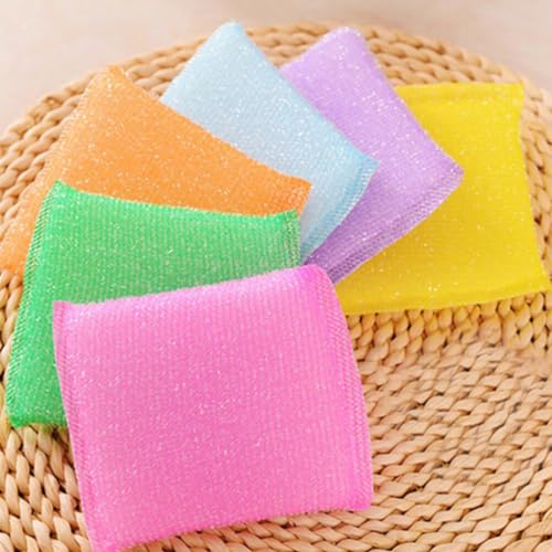 Image of CLISPEED 20pcs Multi-Purpose Scouring Pad Non-Scratch Cleaning Sponges for Pots Pans Dishes Utensils Non-Stick Cookware Kitchen Bathroom Dish Sponge, 9.50X8.00X1.50CM