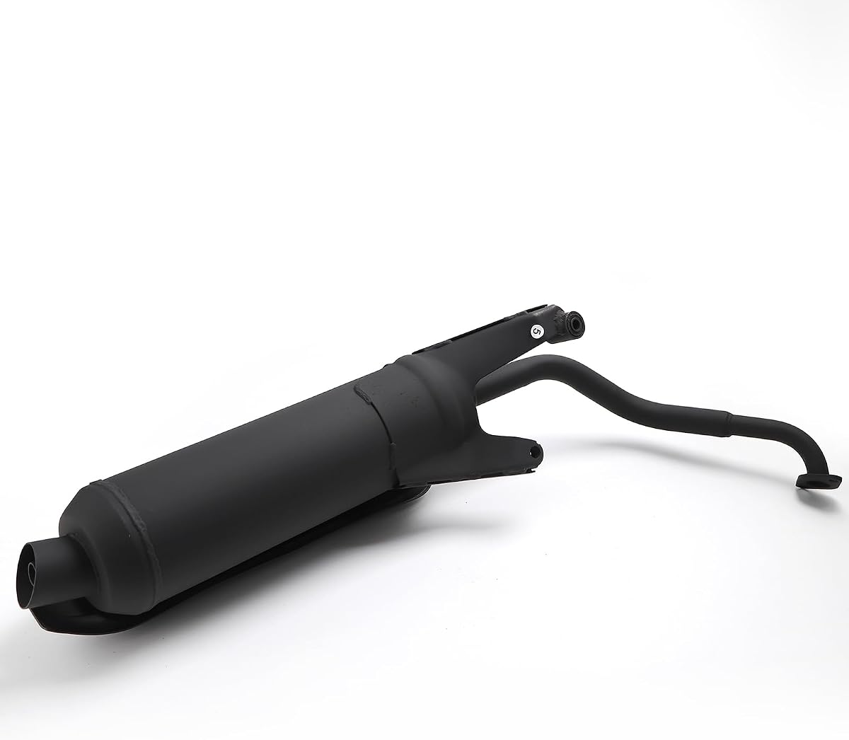 Mokuo Muffler Exhaust Header Tail Pipe for Gy6 125cc 150cc TaoTao Vitacci Spark Zoom 150 Gas Engine Scooters Ideal for Moped Gator 150 f2 Riders