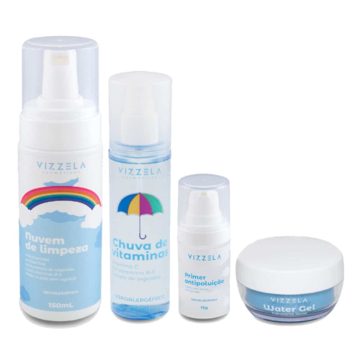Kit Coleção Nas Nuvens Todos os Produtos Vizzela Skin Care