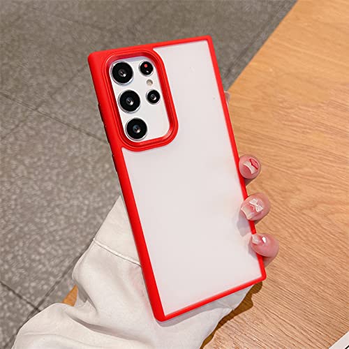 Coque Samsung S22 Ultra pour photos nettes avec dos mat et cadre silicone doux