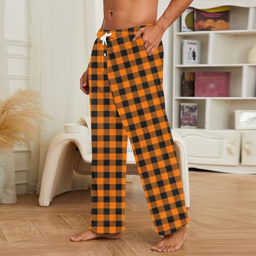 Mens Fluffy Pajama Pants Comfy Lounge Pants PJ Bottoms with Pocket4
