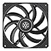 Silverstone Technology Air Slimmer 140 Enhanced Performance 140mm Slim Fan with Full-Range PWM and Shark Force Technology, (SST-AS140B)