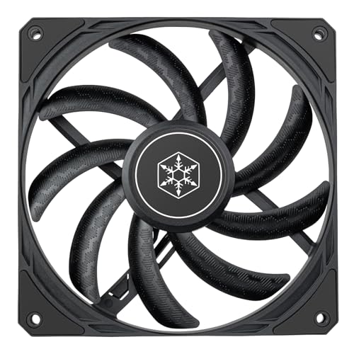 Image of Silverstone Technology Air Slimmer 140 Enhanced Performance 140mm Slim Fan with Full-Range PWM and Shark Force Technology, (SST-AS140B)