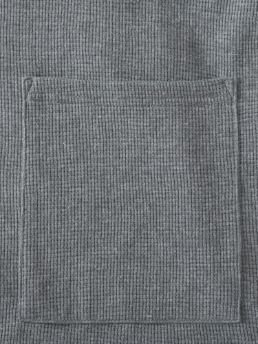 Latuza Men's Waffle Knit Hooded Robe Lightweight Bathrobe4