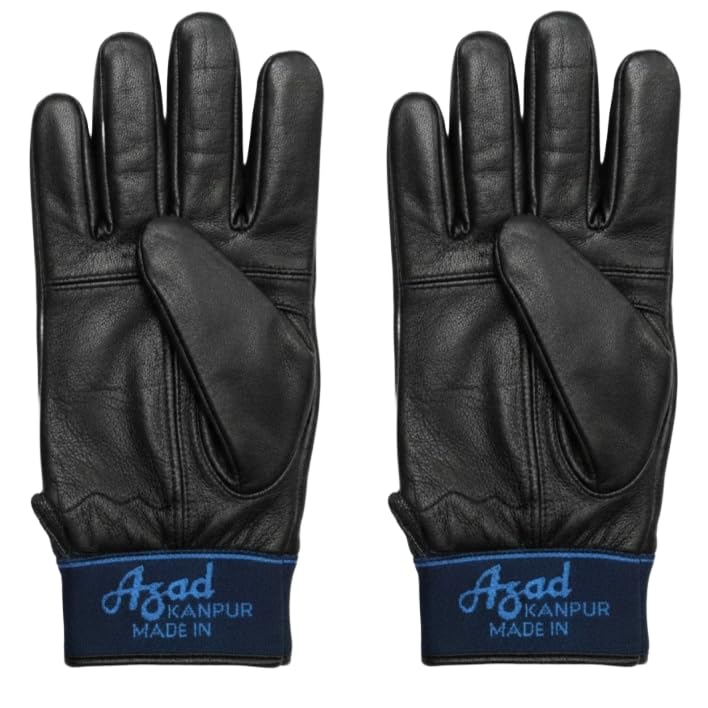 Azad Premium Winter Leather Gloves for Men | Elastic Touchscreen