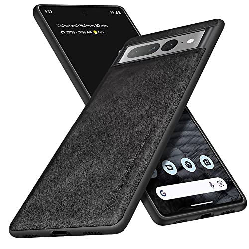 Image of X-level Google Pixel 7 Pro Case 5G Ultra-Thin Slim Premium PU Leather Elegant Soft TPU Bumper Shockproof Protective Cases Phone Cover for Google Pixel 7 Pro 2022(Black)