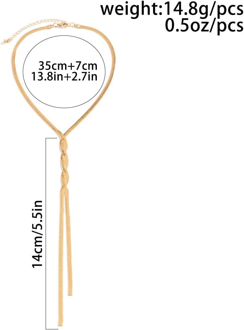 Gold Long Necklace for Women Dainty Statement Long Chain Necklaces Jewelry Accessories - Image 7