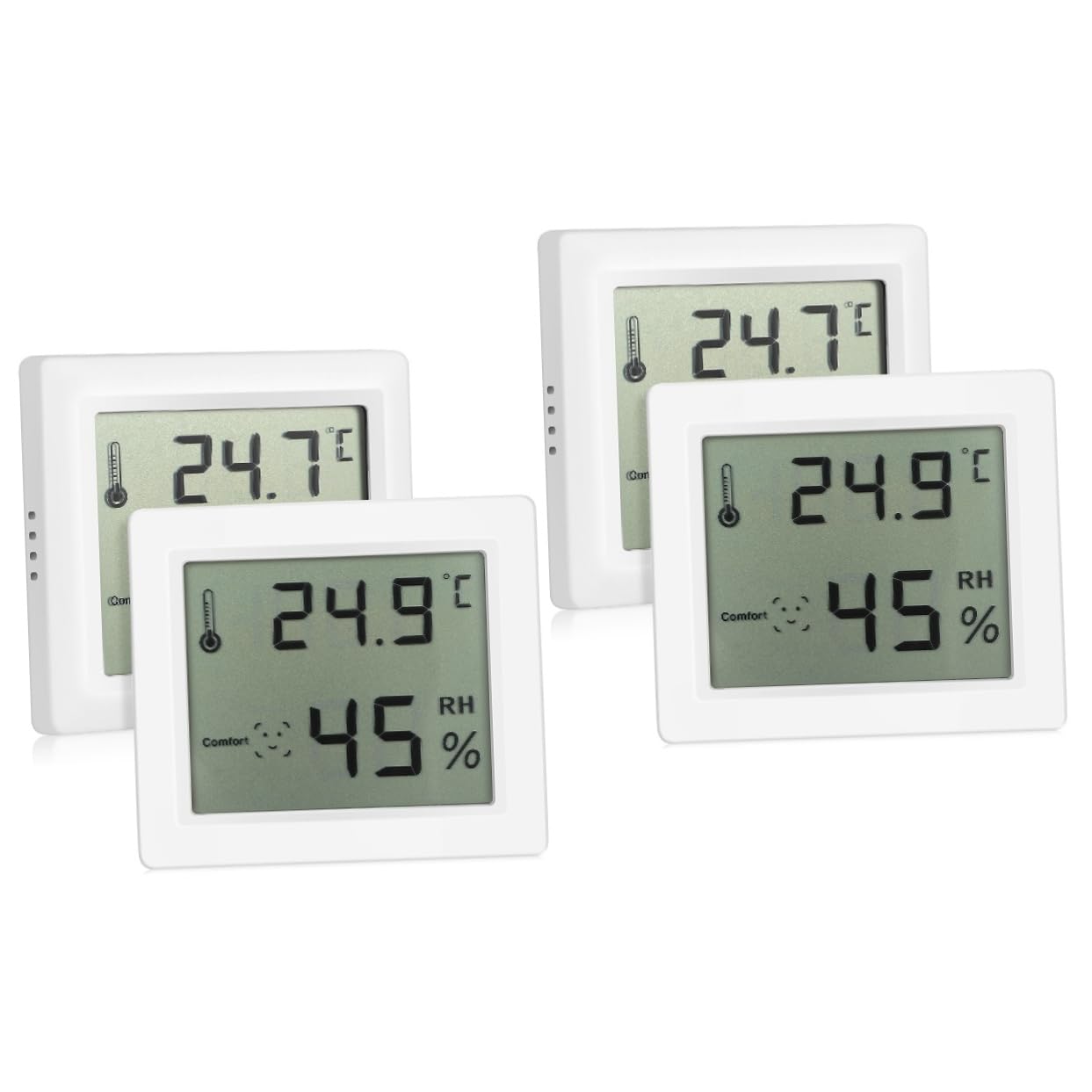 ibasenice 2 Ensembles Hygromètre Humidité Thermomètres Hygrometre Interieur Thermomètre Intérieur D'intérieur Pour La Maison Domestique 2 Pièces * 2