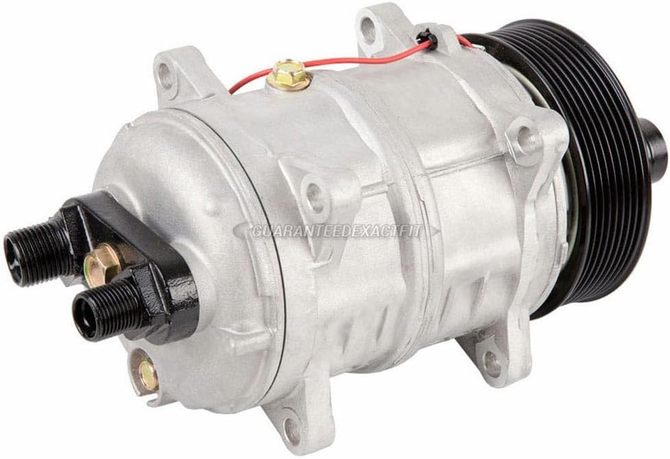 AC Compressor & 123mm 8-Groove A/C Clutch For Freightliner Replaces Tama Diesel Kiki TM-16 HD 488-46122 12v Seltec - BuyAutoParts 60-01677NA New