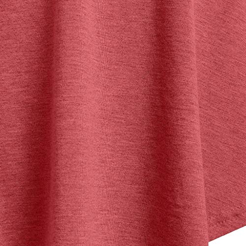 fesfesfes Blusas femininas plus size manga 3/4 renda plissada túnica tops GG-5GG, rosa, XG