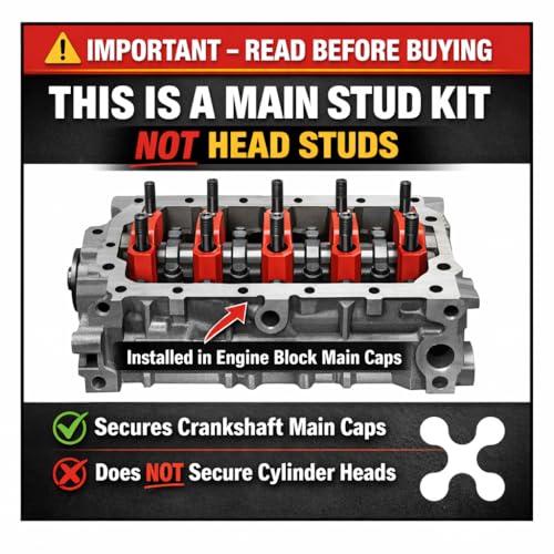 Image of Xotic Performance Chevy Gen III /LS Small Block Main Stud Kit, 4.8L-6.2L | Model MS334, Fits 4.8L, 5.3L, 6.0L, and 6.2L Chevy Gen III /IV LS Small Block Engines
