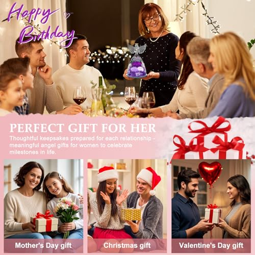 Gifts-for-Women-Mom-Preserved-Rose-Forever-Flower-in-Glass-Angel-Figurine-Fresh-Flowers-for-Delivery-Prime-Mothers-Day-Birthday-Gifts-for-Grandma-Wife-Sister-Daughter-Purple-Roses Gifts for Women Mom Preserved Rose Forever Flower in Glass Angel Figurine Fresh Flowers for Delivery Prime Mothers Day Birthday Gifts for Grandma Wife Sister Daughter Purple Roses