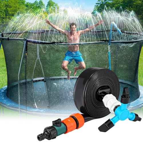 2-in-1 Trampoline Sprinkler Kit for Kids Outdoor 39.37 ft Water Sprinkler - image 1