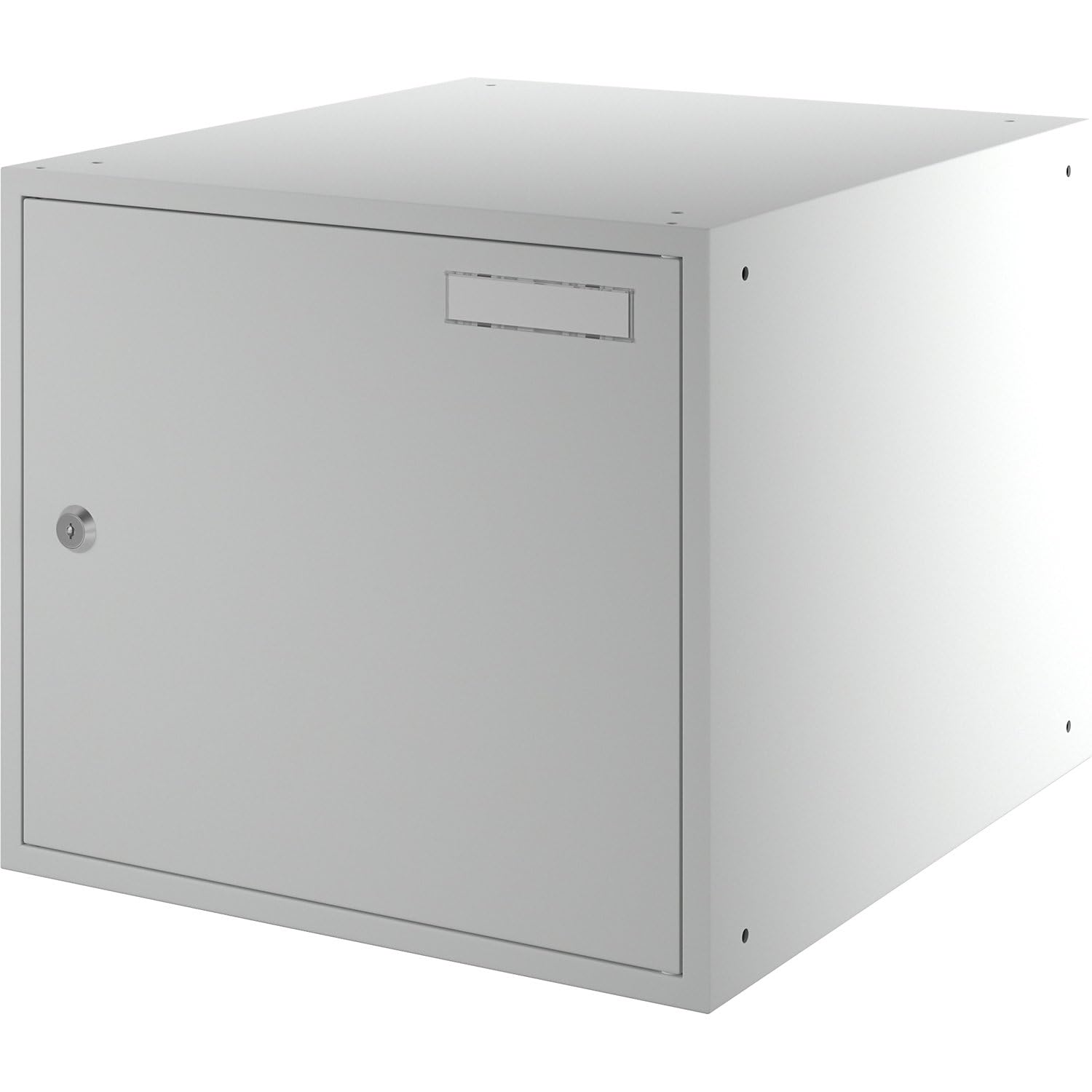 Casier verrouillable 350 x 400 x 450 mm porte en tôle pleine gris clair