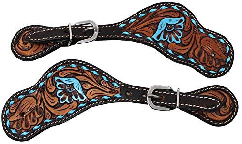 CHALLENGER Horse Western Riding Cowboy Boots Leather Spur Straps Tack 74HR01