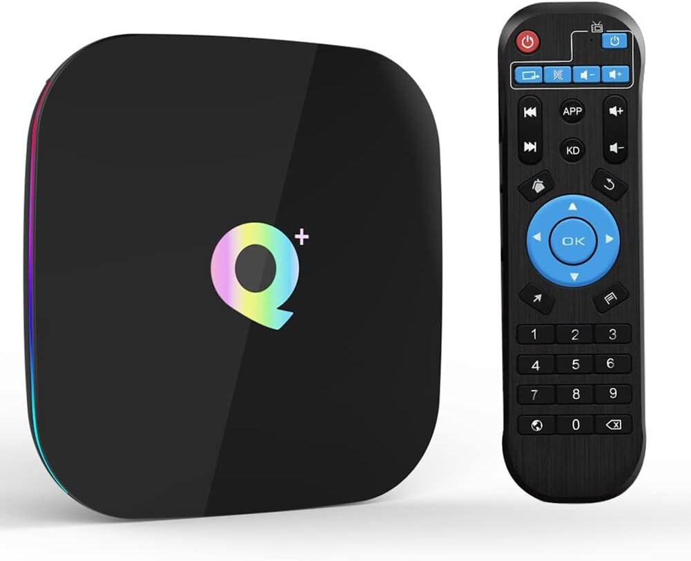 Android TV Box 10.0, 4GB RAM 64GB ROM Android Box, Q Plus Android Box H616 Quad-core WiFi 2.4GHz Support 6K H.265 HD 2.0 Ethernet Smart TV Box